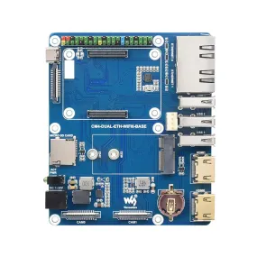 Waveshare WIFI6 Dual ETH Mini-Computer for RPi CM4, M.2 E KEY Slot