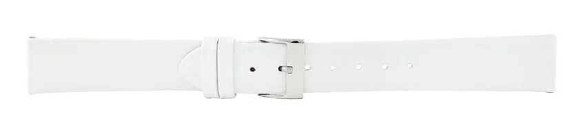 White Smooth Leather Watch Band 18mm 105726