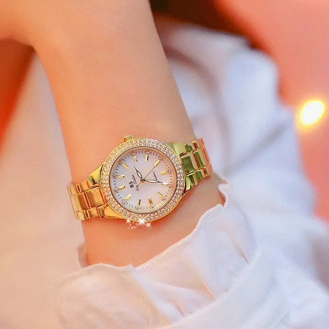 Women's Crystal Stainless Steel Dress Watch