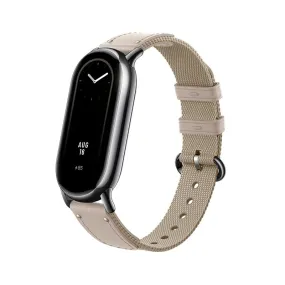 Xiaomi Mi Band 8 Nylon   Leather Watch Band | Beige