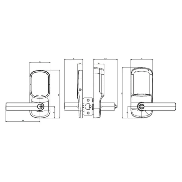 Yale Assure Keyed Lever Matt Black with Home Module