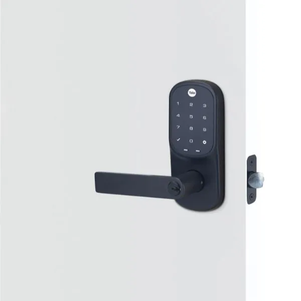 Yale Assure Keyed Lever Matt Black with Home Module