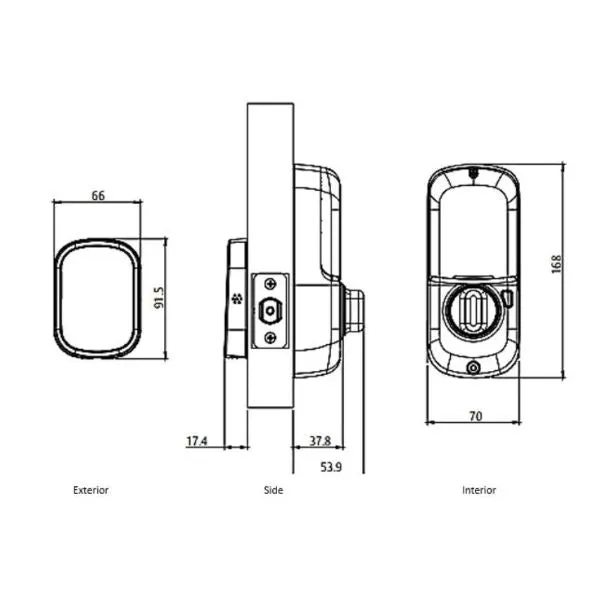 Yale Assure SL Electronic Digital Deadbolt Matt Black with Home Module