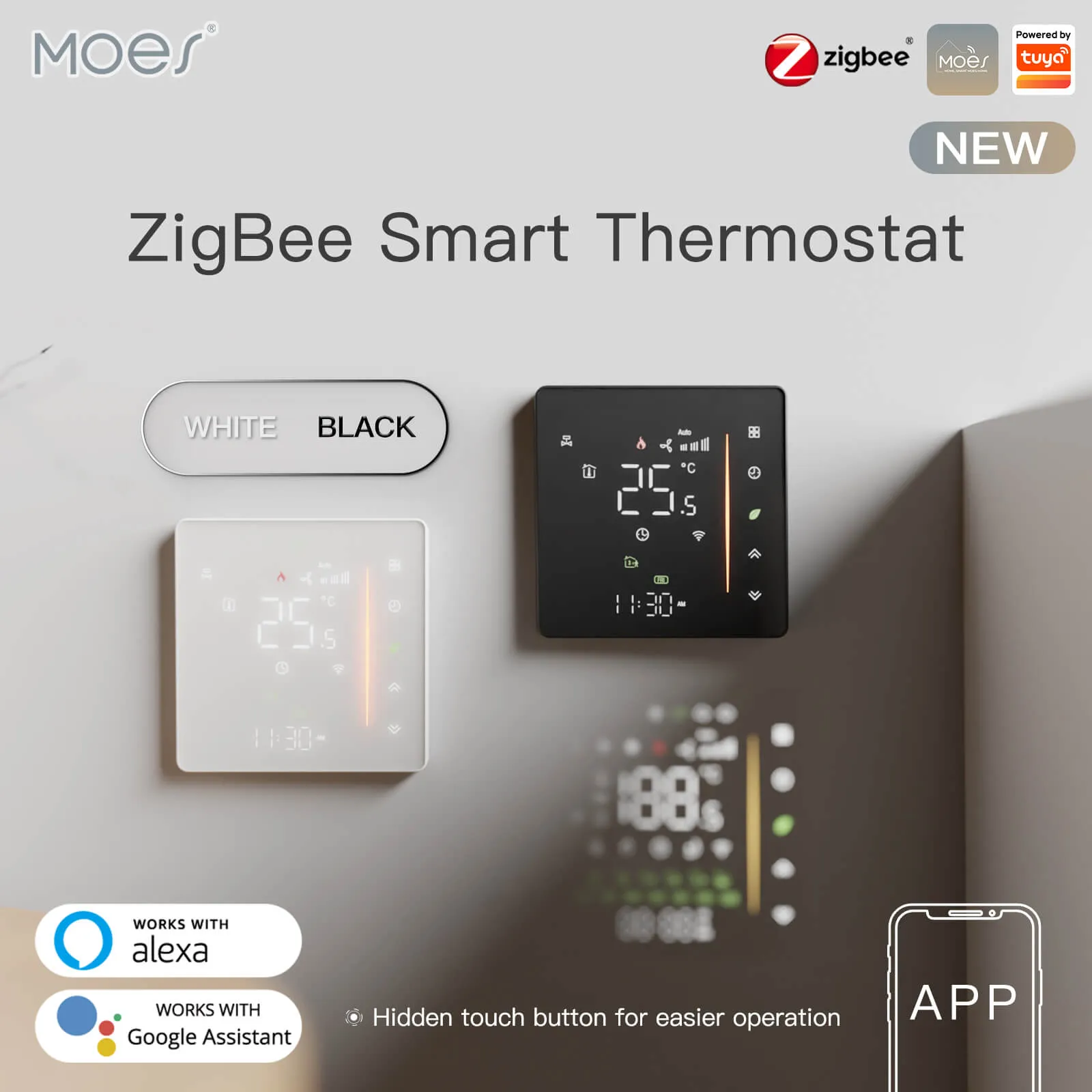 Zigbee Smart Thermostat Gas/Water Heater, Room Thermostat Digital Programmable