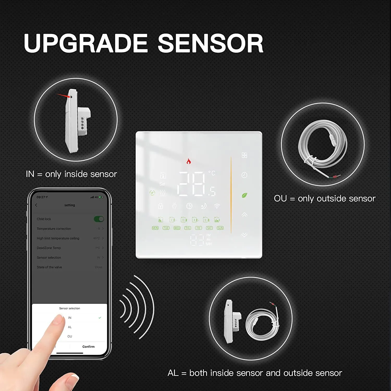 Zigbee Smart Thermostat Gas/Water Heater, Room Thermostat Digital Programmable