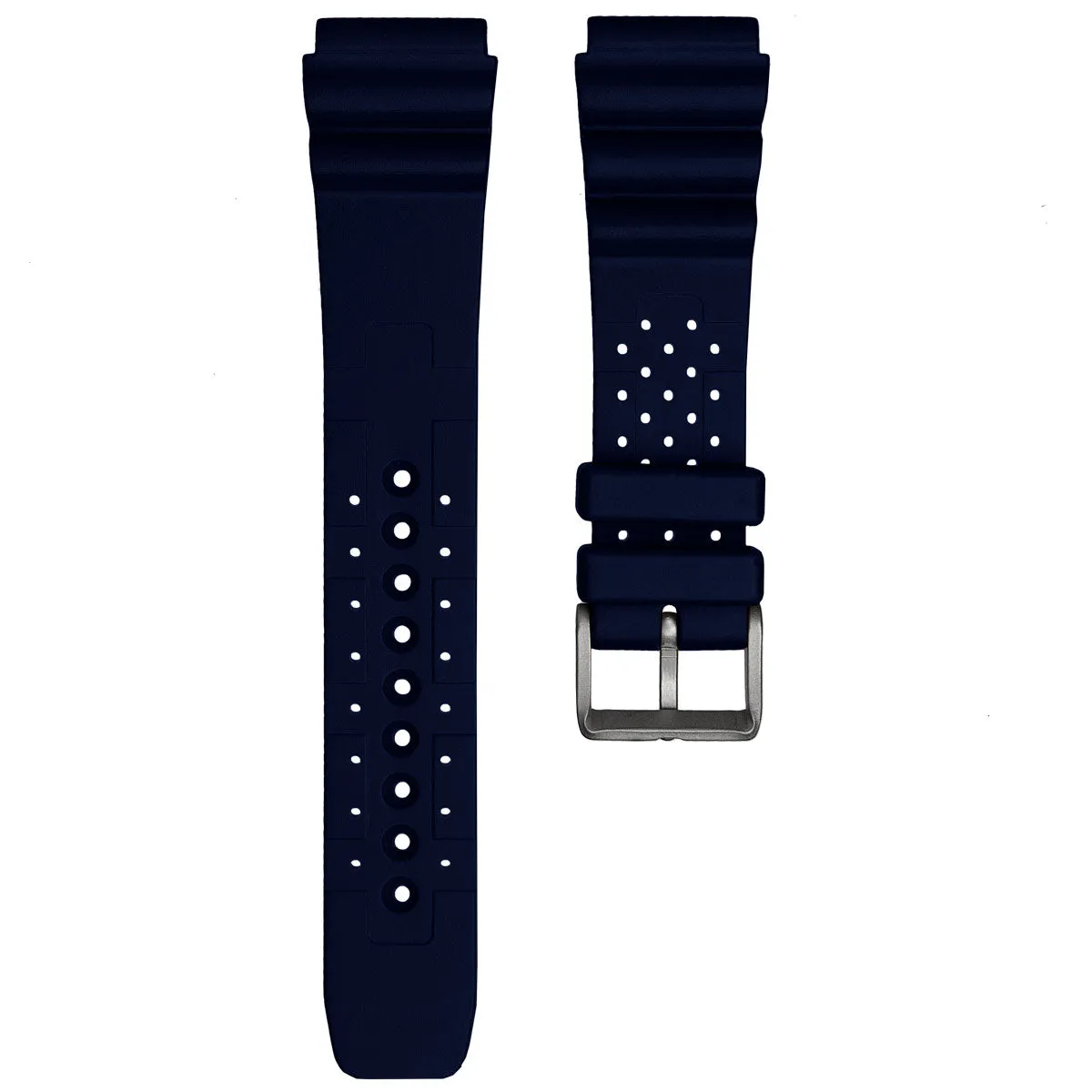 ZULUDIVER 285 Italian Rubber Diver's Watch Strap - Navy