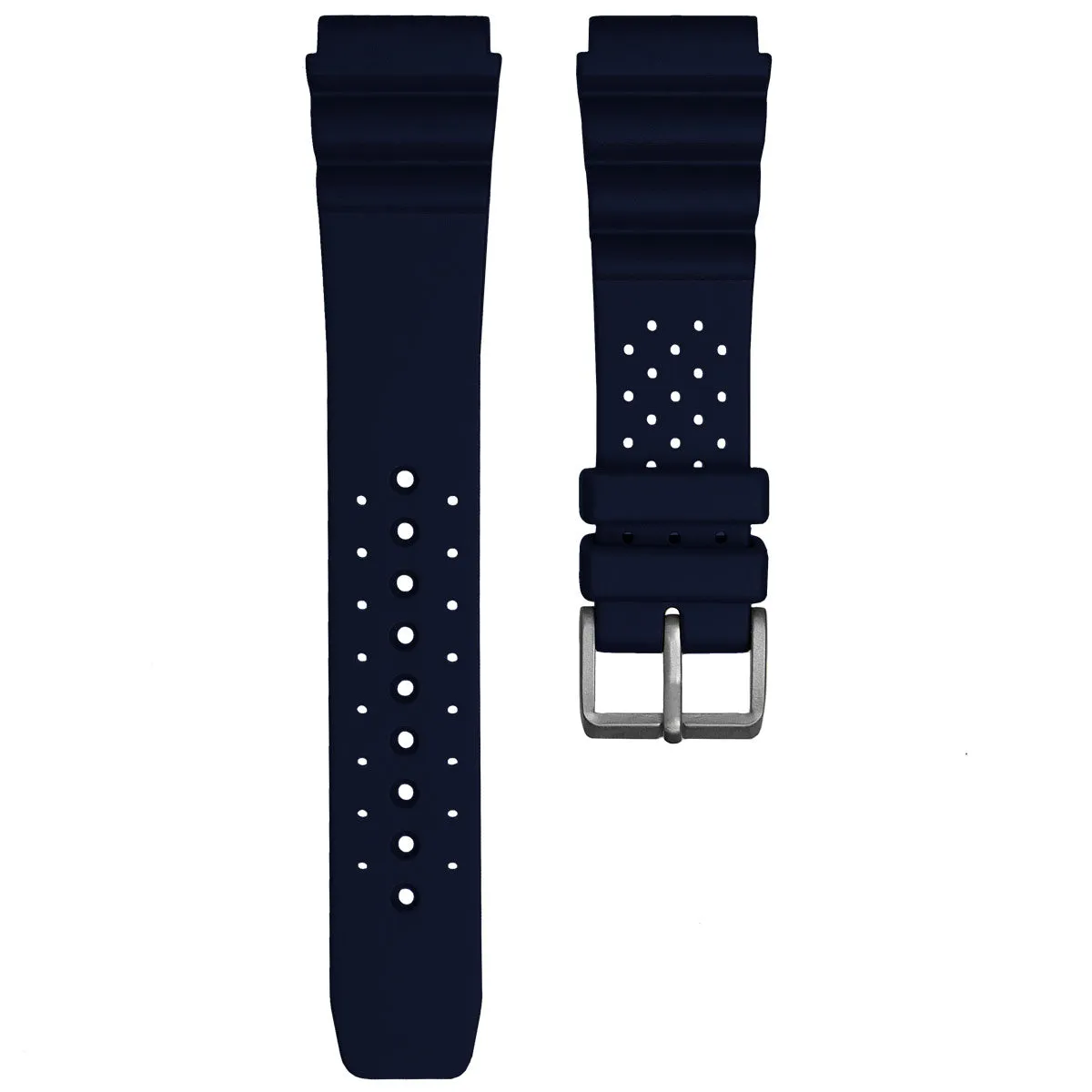 ZULUDIVER 285 Italian Rubber Diver's Watch Strap - Navy