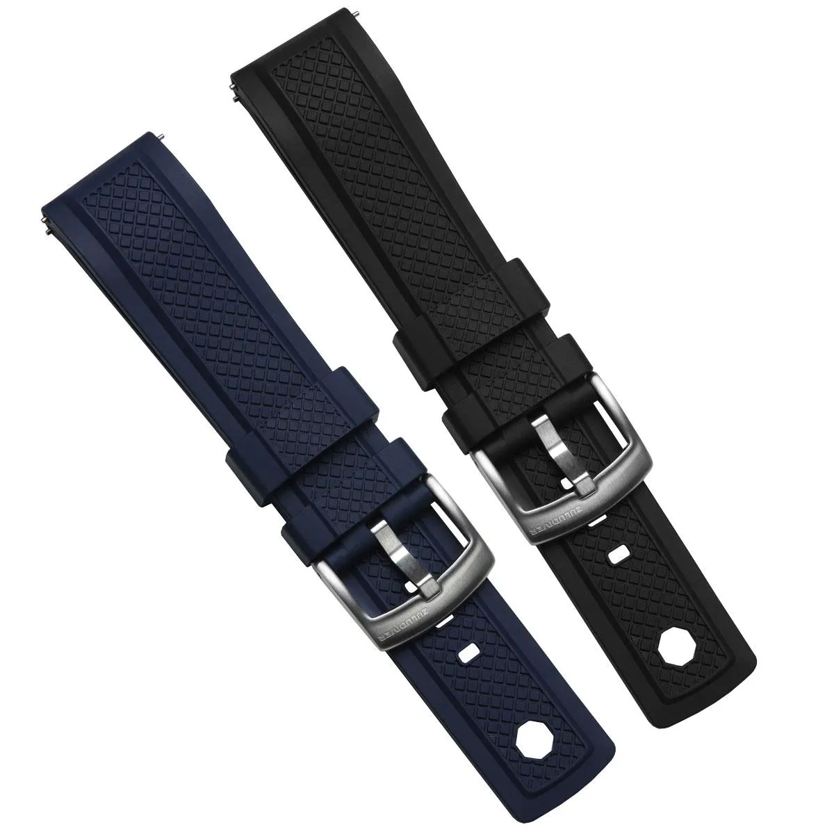 ZULUDIVER Hartland FKM Rubber Watch Strap - Black